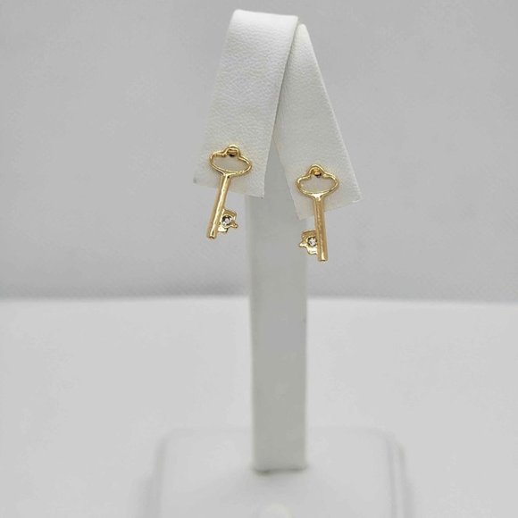 Jewelry - Brand NEW Brazilian 18k Gold Filled Key Earrings